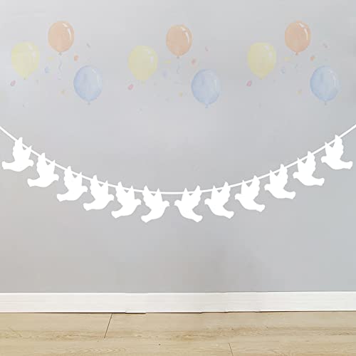 White Pigeon Baptism Banner First Holy Communion Decorations Baby Shower Party Decor for Boys Girls