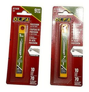 olfa 5007 a1160b 9mm snap-off art blade, 10-pack ( 2 pack)