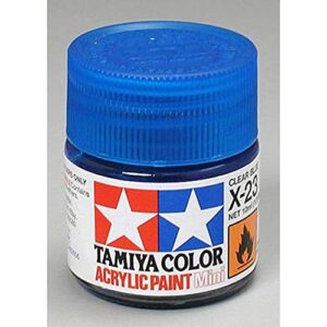 tamiya 81523 x-23 clear blue 10ml acrylic gloss paint color mini bottle model /item# r6sg5eb-48q30925