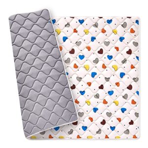 premium 100% cotton baby play mat 50″ x 50″, thick foam one-piece crawling mat, baby playpen mat floor mat, non-slip baby play mat for infants, babies, toddlers, machine washable for easy care.