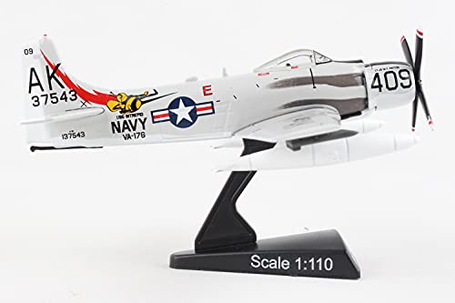 Daron Postage Stamp A1H SkyRaider 1/110 Papoose Flight PS5364-3, White