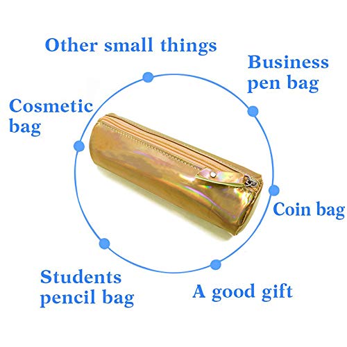 Mily Hologram Pencil Case Wrap Comestic Bag (Gold)