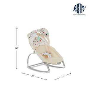 Dream On Me We Rock Infant Rocker IIPerfect to Calm Baby, Comfy Time, White