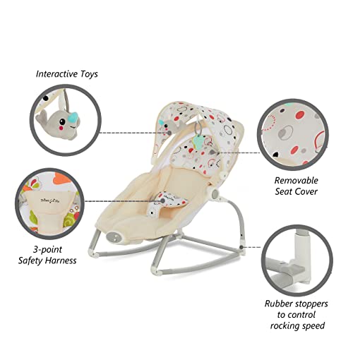 Dream On Me We Rock Infant Rocker IIPerfect to Calm Baby, Comfy Time, White