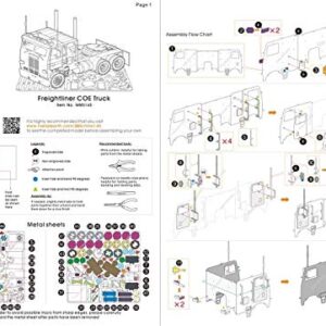 Fascinations Metal Earth Freightliner COE Truck 3D Metal Model Kit