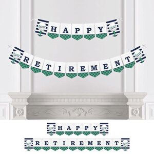 big dot of happiness par-tee time – golf – retirement party bunting banner – golf party decorations – happy retirement