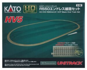 kato usa model train products hv5 unitrack r550mm basic oval track set, 21 5/8″
