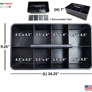 Enjoy Organizer- 2 Commercial Extra Large Portable Caddy Stackable Carry Caddy, Black, Carrier for Cleaning, Bathroom,Supplies, Tools, All-Purpose Caddy Made In USA (2)