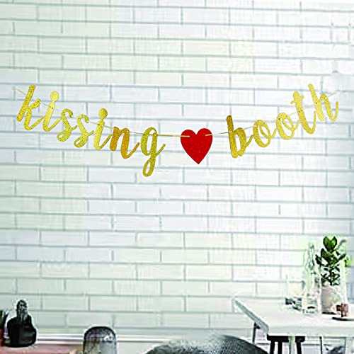 Kissing Booth Banner Valentine's Day, Anniversary , Birthday Courtship Wedding Party Decorations