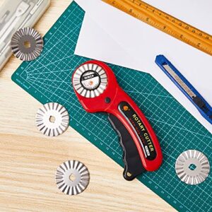 20 Pieces 45 mm Wave Rotary Blade Replacement Cutter Pinking Refill Blades Wavy Circular Edge Blade for Quilting Scrapbooking Sewing Cutting Paper Cloth Fabric Arts Crafts Tools