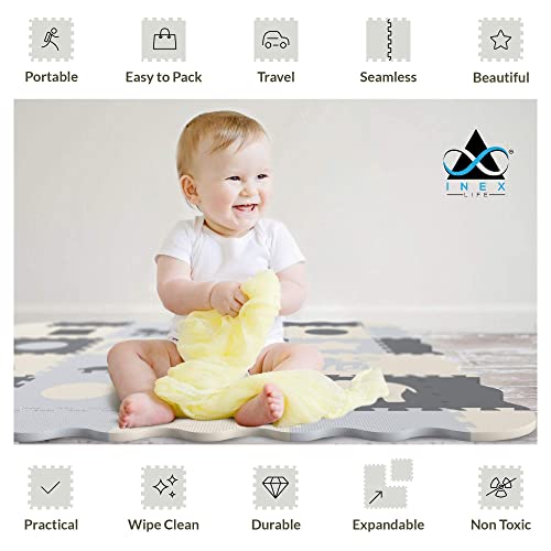 Soft Foam Baby Play Mat | Perfect Playmat for Tummy Time & Crawling - Extra Thick Padded Tiles Protect Infants & Toddlers from Hard Floors - with a Clean, Modern Design You'll Want to Show Off