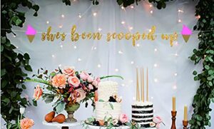 aihesui glitter banner shes been scooped up gold party banner holiday decorations hanging garland perfect for wedding birthday supplies