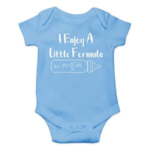 i enjoy a little formula – math nerd – funny cute novelty infant creeper, one-piece baby bodysuit (light blue, 6 months)