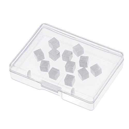 BBTO 12 Pieces Tungsten Weights 1/4 Inch Incremental Cubed Car Cube Weights Compatible with Pinewood Car Derby Weights (2 Ounce)