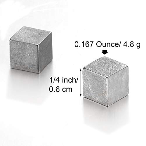 BBTO 12 Pieces Tungsten Weights 1/4 Inch Incremental Cubed Car Cube Weights Compatible with Pinewood Car Derby Weights (2 Ounce)