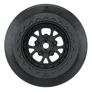 pro-line racing 1/10 pomona drag spec rear 2.2″/3.0″ 12mm drag wheels 2 black pro277603
