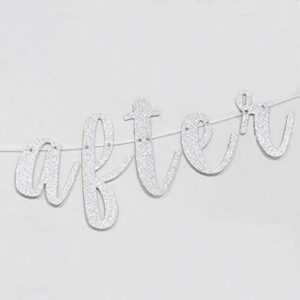 Silver Happily Ever After Banner,Wedding Sign,Engagement, Bridal Shower, Wedding, Bachelorette Party Decoration