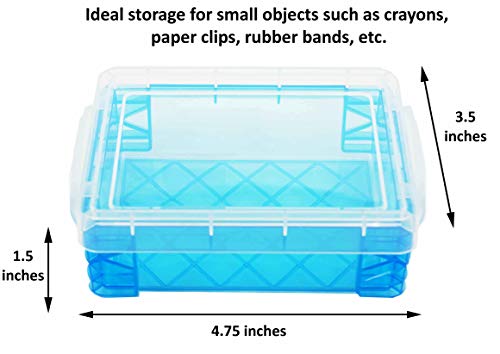 Advantus Crafts Storage Studios Super Stacker 6-Pack of Crayon Box 1.5 x 3.5 x 4.75 inches; Set Comes In Random Color Combinations of Blue, Clear, Green, Purple or Red (Colors will vary from image)