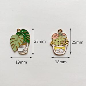 Green Leaves Potted Plant Needle Minders, Magnetic Cactus Flower Needle Nanny, Cross Stitch Embroidery Needlework Accessories