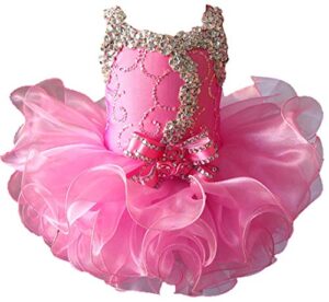 jenniferwu g037-1 infant toddler baby newborn little girl’s pageant party birthday dress pink size 3t