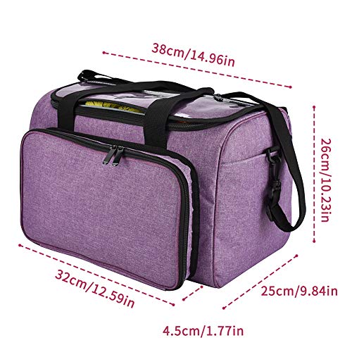 Kani Knitting Bag, Knitting Wool Yarn Tote Storage Bag with Shoulder Strap and Inner Divider for Wool, Needles, Yarn, Crochet Hooks, Knitting and Accessories Storage, No Accessories Included