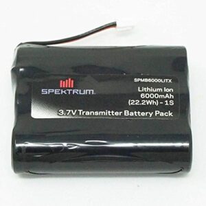 spektrum 3.7v 6000mah 1s transmitter battery: ix12/nx6/nx8 tx plug (xh-1s), spmb6000litx