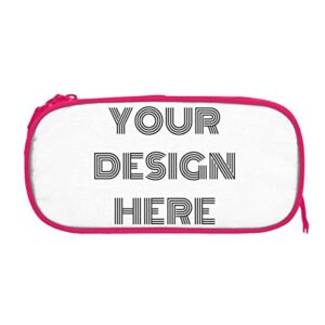 custom pencil case design your own big capacity multifunction personalizedbox bag for students stationery,school,office pink, one size