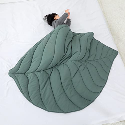 Cotton Leaf Nursery Rug, Machine Washable Baby Play Mat for Nursery Decor, Play Mat for Baby, Special Baby Floor Mat for Baby Gifts, Crawling Baby Mat for Tummy Time Infants