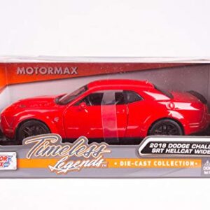 2018 Dodge Challenger SRT Hellcat Widebody Red 1/24 Diecast Model Car by Motormax 79350R