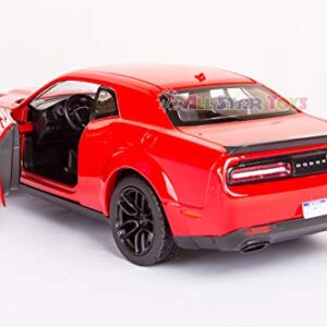 2018 Dodge Challenger SRT Hellcat Widebody Red 1/24 Diecast Model Car by Motormax 79350R