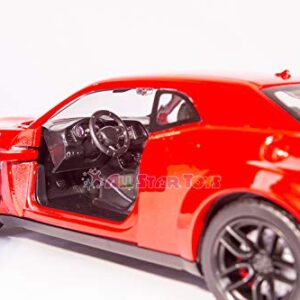 2018 Dodge Challenger SRT Hellcat Widebody Red 1/24 Diecast Model Car by Motormax 79350R