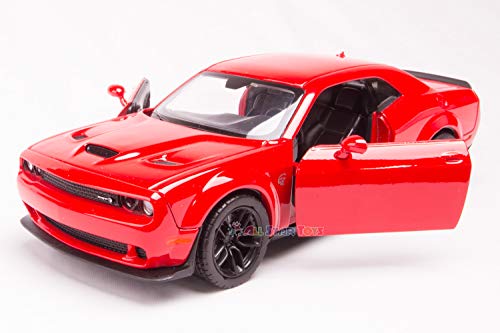 2018 Dodge Challenger SRT Hellcat Widebody Red 1/24 Diecast Model Car by Motormax 79350R