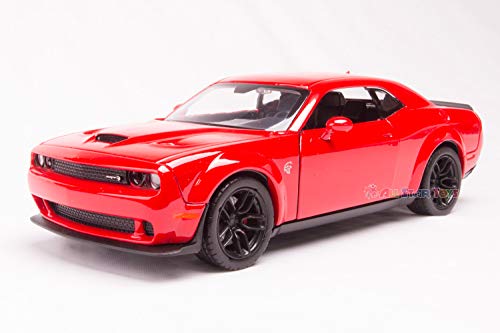 2018 Dodge Challenger SRT Hellcat Widebody Red 1/24 Diecast Model Car by Motormax 79350R