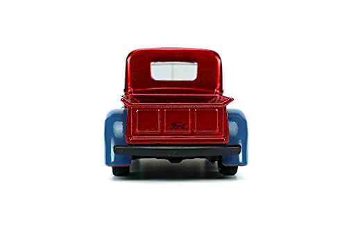 Jada Toys Marvel 1:32 1941 Ford Pickup Die-cast Car & 1.65" Proto-Suit Spider-Man Die-cast Figure, Toys for Kids Ages 8+