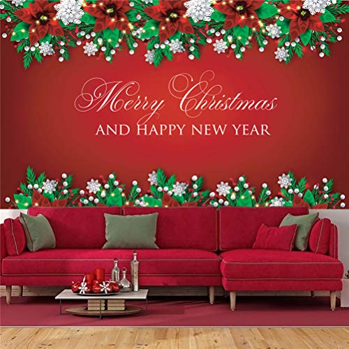 Warmshine Christmas Decoration Supplies Merry Christmas Backdrop Scene Setters Background Banner for Wall Decoration Christmas Party Decor