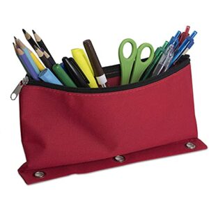 Pencil Case Bulk (12 Pack) 3 Ring Canvas Cloth Pencil Pouch Bags in Bulk Assorted Color Bundles (12 Pencil Cases in 8 Colors)