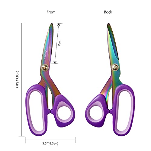 Professional Tailor Scissors, Heavy Duty Titanium Fabric Sewing Scissors, Multi-Purpose Shears for Fabric Cardboard Leather Carpet, Sewing Fabric Leather Dressmaking Shears Professional Scissors.