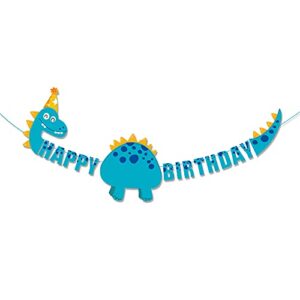 dinosaur happy birthday banner cute pre-assembled party supplies decorations