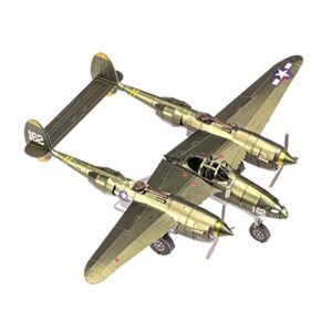 metal earth premium series p-38 lightning 3d metal model kit fascinations