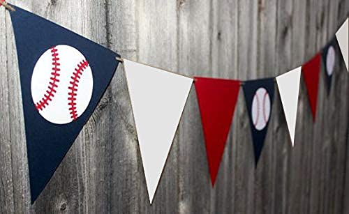 NSTaygate Baseball Flag Banner Decortaion Concessions Birthday Pennant Bunting Sports Party Supplies(Pennant)