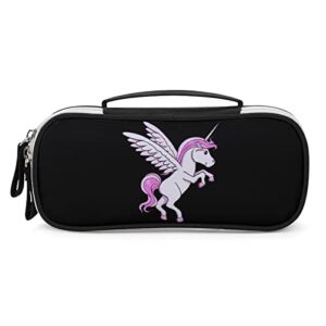 cute unicorn pu leather pencil pen case organizer travel makeup handbag portable stationery bag