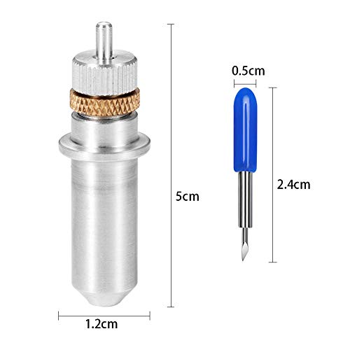 30/45/60 Degree Vinyl Cutter Blades, 40Pcs Tungsten Steel Lettering Blade with 1 Knife Block Housing, Cutting Blades for Roland Cutting Plotter