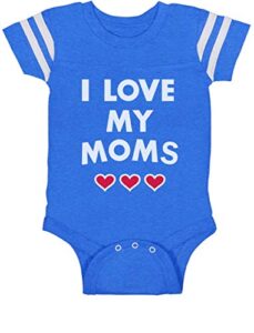 gay pride month i love my moms lgbtq equality rainbow baby boy girl outfits 6m blue