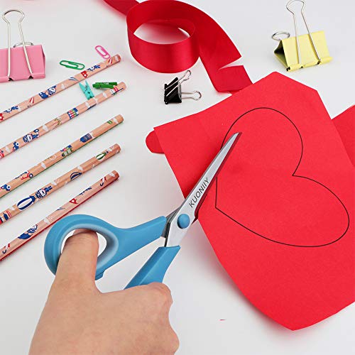 KUONIIY Scissors,Sharp Scissors Blade,Ergonomic Comfortable Handle,Sturdy Sharp Scissors for Office Home School Sewing Fabric Craft Supplies,20 Pack,8inch