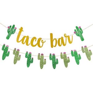 fiesta taco bar banner and cactus garland banner for mexican party banner mexican party taco bar decorations, cinco de mayo party banner decorations