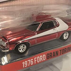 Greenlight 1976 Ford Gran Torino Chrome Red Edition Starsky & Hutch (1975-1979) TV Series Limited Edition to 4, 600Piece Worldwide 1/64 Diecast Model Car 51224