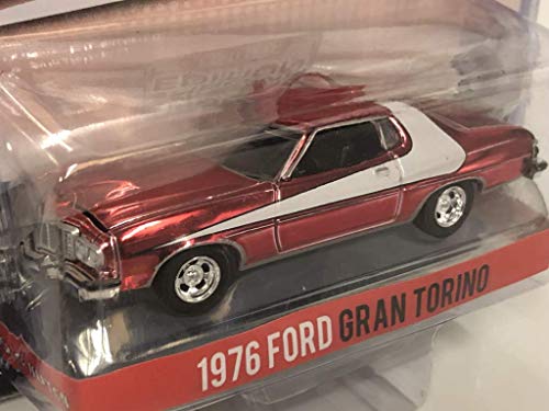 Greenlight 1976 Ford Gran Torino Chrome Red Edition Starsky & Hutch (1975-1979) TV Series Limited Edition to 4, 600Piece Worldwide 1/64 Diecast Model Car 51224