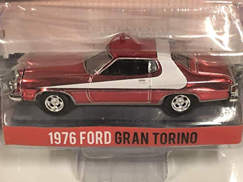 Greenlight 1976 Ford Gran Torino Chrome Red Edition Starsky & Hutch (1975-1979) TV Series Limited Edition to 4, 600Piece Worldwide 1/64 Diecast Model Car 51224