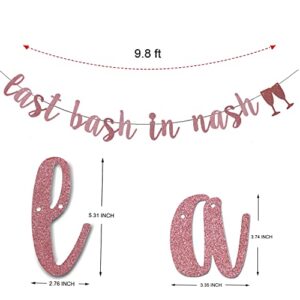 Last Bash in Nash Banner Nashville Bachelorette Banner Rose Gold Glitter / Nash Bash Banner / Nashville Bachelorette Party Decorations / Nashlorette Sign (Pre-Strung)