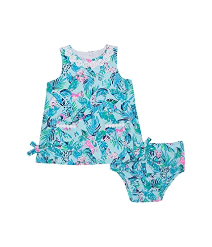 Lilly Pulitzer Baby Girl's Baby Lilly Shift Dress (Infant) Seasalt Blue Barking Up The Palm Tree 12-18 Months